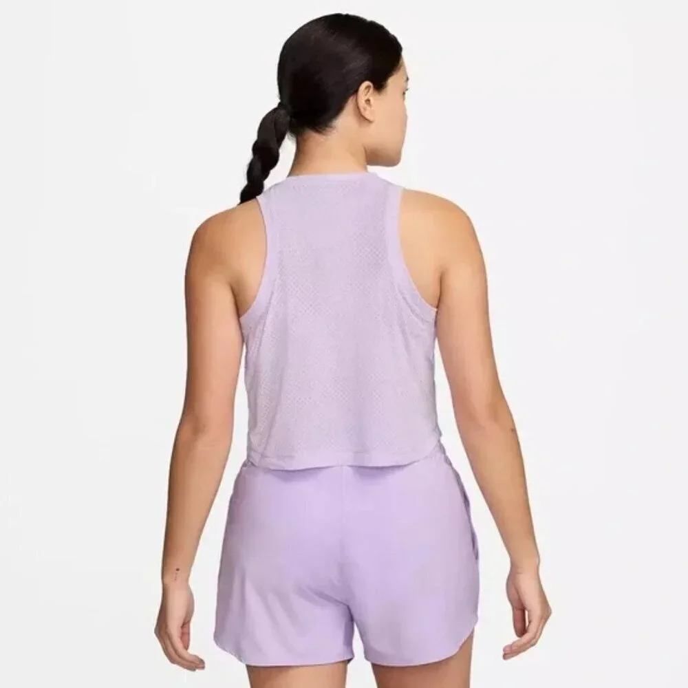 NWT Nike One Classic Breathable Mesh Purple Dri-FIT Tank Top